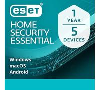 ESET HOME Security Essential 2026 | 5 Devices | 1 Year | Antivirus, Safe Banking, Safe Browsing, Anti-Phishing, Webcam Protection, Microphone Monitor | Activation Code by Post