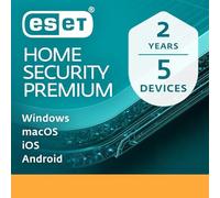 ESET HOME Security Premium 2026 | 5 Devices | 2 Years | Antivirus, Firewall, VPN, Safe Banking, Safe Browsing, Webcam Protection, Secure Data, ESET Folder Guard | Activation Code by Post