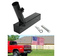 ESEWALAS Hitch Flag Pole Holder,Universal Flagpole Truck Flag Pole Mount with Anti-Wobble Screw & Hitch Pin,Angled Flag Pole Holder for 2 inch Hitch Receivers,Flagpole Hitch Mount