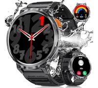 ESFOE Men's Smart Watch with 500 mAh Batteries for Android iOS, 1.43 Inch AMOLED Smart Watch with Calls, 150 Sports Modes, IP68 Waterproof Smartwatch with Heart Rate/Sleep Monitor