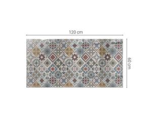 ESG Glass Table Top Protector 4mm Thick Toughened Mosaic Pattern With Ornaments