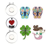 Eshan Crystal Golf Ball Markers Magnetic Hat Clips Set Golf Bag Accessories Gift for Men Women Golfer (Lady)
