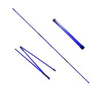 Eshan Golf Alignment Sticks 2 Pack Swing Training Aid Equipment Collapsible Trainer Practice Rods Posture Corrector in Handy Storage Tube Case for Men Women Golfer Swinging (Blue)