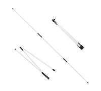 Eshan Golf Alignment Sticks 2 Pack Swing Training Aid Equipment Collapsible Trainer Practice Rods Posture Corrector in Handy Storage Tube Case for Men Women Golfer Swinging (White)