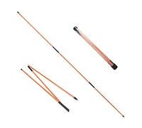 Eshan Golf Alignment Sticks 2 Pack Swing Training Aid Equipment Collapsible Trainer Practice Rods Posture Corrector in Handy Storage Tube Case for Men Women Golfer Swinging (Orange)