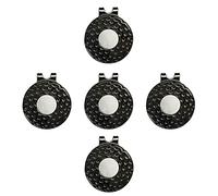 Eshan Magnetic Golf Hat Clips 5 Pack Golf Ball Marker Holder Men Women Golfer Gifts Golf Sports Court Accssories For Golf Gloves Hats Bags Caps Visor Belt Pocket Lot (Black)