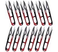 ESHATO 12 Pack Yarn Thread Craft Scissors Cutters for Sewing, 4.3 Inch Mini Small Snips Trimming Nipper for Office Home School Stitch DIY Supplies