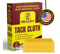Eshazu Superior Tack Cloths (Box of 12) - Tack Rags for Woodworking and Painters Professional Grade - Removes Dust, Sanding Particles, Cleans Surfaces - Wax and Silicone Free, Anti-Static