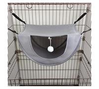 ESHDGFYB Cat hammock, pet bed, all year round, breathable sandwich mesh, cat cage, hanging pet basket(GRAY,S)