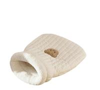 ESHDGFYB Cat Nest Sleeping Bag,pet sleeping bag, Warm Indoor Cat Cave Bed, Washable Pet Supplies Cushion Pad Cuddle Bed Mat For Cats Dog (white M)(White,M)