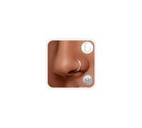 ESHIONER G23 Titanium Hypoallergenic Nose Ring Silver Septum Helix Cartilage Conch Hinged Segment Rings Lip Rings Piercing Jewellery 20G Thickness 8MM Nose Hoop 1 Piece