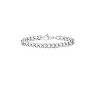 ESHIONER Mens Silver Bracelet Titanium Steel Cuban Figaro Italian Chain Curb Link Bracelet Jewellery Durable Non-Fading 7-8.5inch Gift for Boys Dad Uncle Grandad Son Brother 14K Gold Mens Jewellery