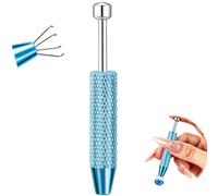 ESHIONER Piercing Taper Ball Grabber Tool for Changing Jewelry Titanium Steel Flat Back Earrings Applicator Tool Blue 14G 16G 18G 20G Durable Anti Slip 4 Claw Gem Ball Grabber for Ear Nose Lip