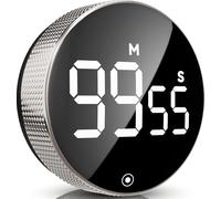 Eshome Digital Kitchen Timers, Magnetic Visual Timer Large LED Display Magnetic Countdown Countup Timer Volume Adjustable for Classroom Cooking Baking Teaching, Easy for Kids and Seniors (Grey)