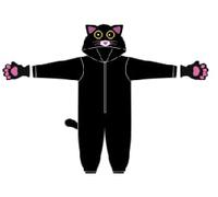 ESHOO Girls Black Cat Costume Kids Halloween Leopard One Piece Costume for Kids 3-10 Years
