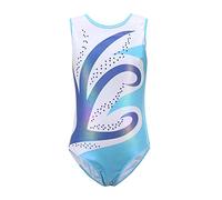ESHOO Girls Sleeveless/Long Sleeve Gymnastic Exercise Ballet Dance Leotards Jumpsuit Shinning Diamond Embroidered