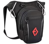 Eshow Motorcycle Leg Bag with Adjustable Straps, Hip Bag Expandable Storage for Men Women, Drop Bag Multifunctional, Large Capacity for Motorbike Cycling Hiking Climbing Fishing Travel Black