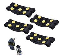 Eshylala 1/2 Pair Slip-on Shoe Grippers,Snow Ice Climbing Anti Slip Spikes Grips Shoes Cover for Men Women Children