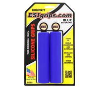 ESI Chunky Silicone Handlebar Grips 130mm BLUE Mountain Hybrid Flat Bar Road