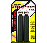 ESI Chunky Mountain Silicone Handlebar Grips 130mm BLACK Mtb Mtn Bike