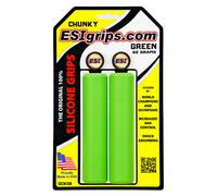 ESI Chunky Silicone Handlebar Grips 130mm GREEN Mountain Hybrid Flat Bar Road
