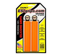 ESI Chunky Silicone Handlebar Grips 130mm ORANGE Mountain Hybrid Flat Bar Road