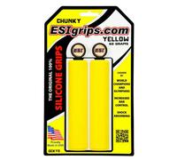 ESI Chunky Silicone Handlebar Grips Yellow 130mm Mountain Hybrid Flat Bar Road