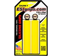 ESI Chunky Silicone Handlebar Grips Yellow 130mm Mountain Hybrid Flat Bar Road