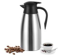 Esilihom 2L/70oz Thermal Carafe Jugs, Double-Walled Vacuum Coffee Jug | Stainless Steel Thermal Jug with Handle, Warm & Cold Retention for Coffee, Tea, Water, Drink, Milk, Silver