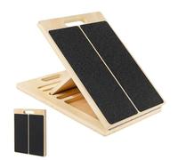 Esilihom Wooden Slant Board, Adjustable Stretch & Mobility Board for Calf, Knee, Heel & Ankle - Foldable Design with Portable Handle & Non-Slip Surface for Home, Gym, Office
