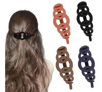Esitrormi 4Pcs Round Circle Hair Clips for Women & Girls, Womens Fashion Accessories with Strong Hold for Fine/Thick Hair, Ideal for Daily School Office Travel
