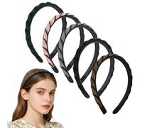 Esitrormi 5 Pack Braided Headbands for Women, Non-Slip Head Bands for Daily