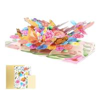 Esitrormi Pop Up Butterfly Flower Valentines Card with Envelope, Romantic Card for Birthday Anniversary Mother's Day Sympathy Get Well Soon- Gift for Her Him Wife Husband Girlfriend Boyfriend Mum Dad