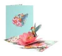Esitrormi Pop Up Hummingbird & Flower Romantic Valentines Card with Envelope for Birthday Anniversary Mother's Day Sympathy Get Well Soon- Gift for Her Him Wife Husband Girlfriend Boyfriend Mum Dad