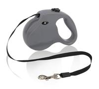 Esitrormi Retractable Dog Lead, 5M/196.8IN Extendable Dog Lead 360°Tangle-Free, Anti-Slip Handle with One-Handed Brake & Lock for Small Medium Dogs Cat (Grey)