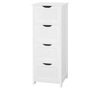 eSituro Bathroom Storage Cabinet with 4 Drawer Dresser Organizer Floor Standing Cabinet Unit Storage Wood, White