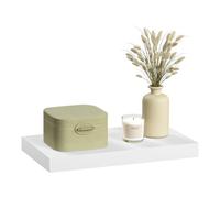 eSituro Floating Shelves, Large White Wall Shelves,Simple to Install Wooden Shelf for Bedroom,Living Room,Kitchen,Display Storage Rack, Home Office Furniture Decor Accessories 40x23x3.8cm