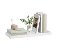 eSituro Floating Shelves, Large White Wall Shelves,Simple to Install Wooden Shelf for Bedroom,Living Room,Kitchen,Display Storage Rack, Home Office Furniture Decor Accessories 50x23x3.8cm