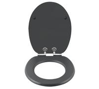 eSituro Toilet Seat, Soft-Close Toilet Lid, with Quick Release Function for Easy Cleaning, Easy Assembly, MDF, Anthracite