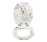 eSituro Toilet Seat, Soft-Close Toilet Lid, with Quick Release Function for Easy Cleaning, Easy Assembly, MDF, Dolphin