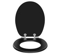 eSituro Toilet Seat, Soft-Close Toilet Lid, with Quick Release Function for Easy Cleaning, Easy Assembly, MDF, Matte Black