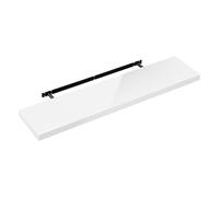 eSituro White Floating Shelf for Living Room Decor, Wooden Wall Shelf for Bedroom Modern, Easy to Install, 100cm long