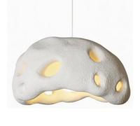 ESIYUVO High-Density Polystyrene Hanging Lamp Multiple Colors Available Japanese Wabi-sabi Pendant Light Adjustable Chandelier E27 Base Lighting Fixture for Study Kitchen Island Coffee Shop Bedroom