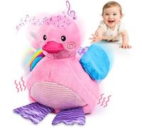 Esjay Baby Toys 6-12 18 Months, Crawling Musical Duck Plush Tummy Time Toy, Dancing Bouncing Recording Walking Sensory Toys for 6 Month+ Old Infants, Gifts for 1 2 3 Year Old Girls Toddlers
