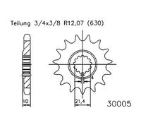 Esjot 30005 630 Standard Front Sprocket