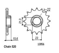 Esjot 32028 520 Front Sprocket