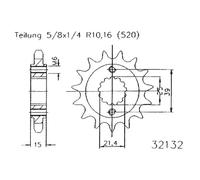 Esjot 32132 520 Front Sprocket