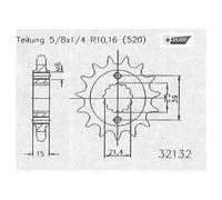 Esjot 32132 520 Front Sprocket