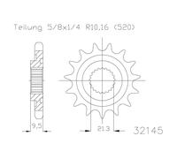 Esjot 32145 520 Front Sprocket