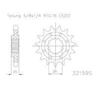 Esjot 32178 520 Standard Front Sprocket